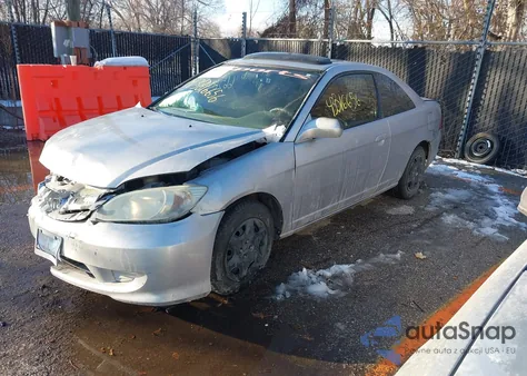 2004 Honda Civic Ex из США, поврежденный, VIN 1HGEM22924L042872